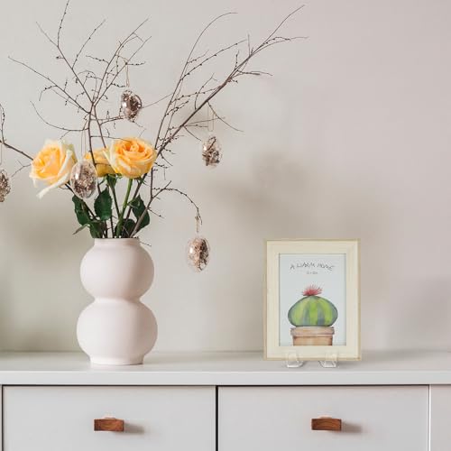 Honeydak Acrylic Plate Display Stand Clear Easel Stand for Picture Plate Frame Albums Record Magazine Tablet Canvas Board Postcards Books Minimalist Tabletop Decor for Home & Office, 8 x 4 x 4 Inches
