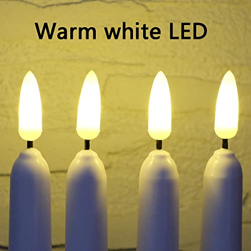 NONNO & ZGF 10 Pack White Flameless 11'' Wax Coverd Taper Candles with 2 Remote/Timer, LED Battery Bright Flickering Candle for Proposal, Wedding, Festive Candlelight Dinner and Home Decor - color: White