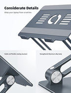Lamicall Adjustable Laptop Stand, Portable Laptop Riser, Aluminum Laptop Stand for Desk Foldable, Ergonomic Computer Notebook Stand Holder for MacBook Air Pro, Dell XPS, HP (10-17.3'') - Grey - color: 3-Gray