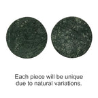 Creative Co-Op Marble Round Soapdish, Green - color: Green