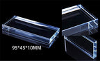 Pro Nail Art Painting Color Toning Glass Board Makeup Palette Eyelash Extension Adhesive Glue Pallet Glass Palette Stand（2 x 4 Inch ）