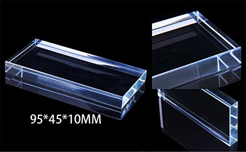 Pro Nail Art Painting Color Toning Glass Board Makeup Palette Eyelash Extension Adhesive Glue Pallet Glass Palette Stand（2 x 4 Inch ）