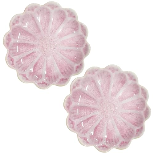 Lotus Ceramic Jewelry Tray, Small Trinket Jewelry Ring Holder Organizing Dish, for Parents Daughter Friends Sister, Birthday Gifts for Women, Pink - color: Pink