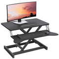 Panana Standing Desk Height Adjustable Sit to Stand Converter Stand Up Desk Tabletop Workstation Dual Monitor Desk Riser for Home Office (26") - size: 26"