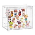 Acrylic Display Case,3 Layer Clear Display Case Adjustable Display Box Stand with 2 Movable Dividers Small Showcase Magnetic Door for Collections Mini Figures - size: S-1pack
