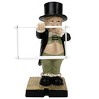 Pottery Toilet Butler Statue – Funny Toilet Paper Holder Stand, Resin Boy Holding Nose Roll Hanger, Gentleman Tissue Paper Towel Dispenser for Shelf, Table, Desk Home Decor, Modern Bathroom Sculptures