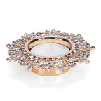 Single Crystal Tealight Candle Holders - Gold, Rose Gold, 8.5cm by ASVP Shop (Rose Gold) - color: Rose Gold