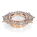 Single Crystal Tealight Candle Holders - Gold, Rose Gold, 8.5cm by ASVP Shop (Rose Gold) - color: Rose Gold