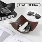 KINIVA 2 Pack PU Leather Jewelry Valet Tray for Men Women,Small Key Bowl for Entryway Table,Portable Travel Catchall Dice Tray (Bowl-Coffee-2pcs) - style: Bowl-Coffee-2pcs