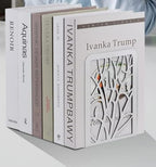 Tree Bookends Metal Nonskid Bookends Heavy Duty Bookshelves Organizer Office Bookend for Shelves, Book Ends for Heavy Books (Branch Bird-White, 1 Pair) - color: Branch Bird-white, 1 Pair