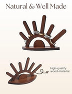 Wooden Ring Holder, Evil Eye Ring Display Wood Ring Stand, Cute Jewelry Display for Ring Display Stand, Christmas Birthday Engagement Gift for Women Her - color: Brown Wood