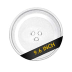 9.6" Microwave Glass Turntable Plate, 9.6" / 24.4cm Microwave Tray Replacement Glass Plate, Glass Tray Replacement for LG, GE, Magic Chef, Hotpoint, Panasonic, Kenmore, etc - size: 9.6"