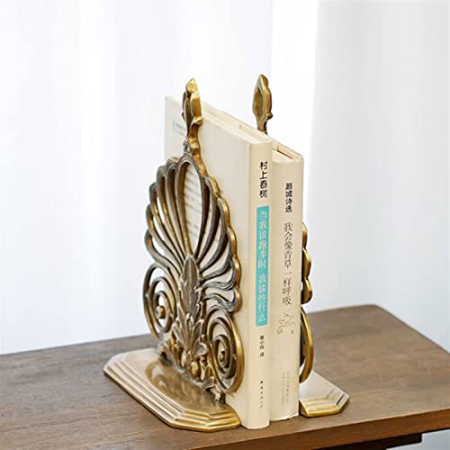 Shelf Decoration Creative Light Luxury Bookends Simple Retro Book Reading Rack Desk Desktop Storage Brass Stand Ornaments Home Decorations Holder