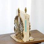 Bookends Creative Light Luxury Bookends Simple Retro Book Reading Rack Desk Desktop Storage Brass Book Stand Ornaments Home Decorations Decorative Bookends