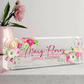 Personalized Desk Name Plate - Custom Gifts for Professionals & Employees - color: Flower 1