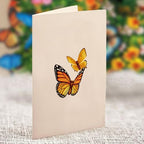 Freshcut Paper Pop Up Cards, Mini Buttercups & Butterflies, 6 Inch Life Sized Forever Flower Bouquet 3D Popup Greeting Card, Birthday Cards, Thank You Card, Blank Notecard & Envelope - color: Butterflies & Buttercups, size: Mini