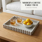 OAKOA Concrete Decorative Tray for Coffee Table Tray Decor - Ottoman Tray for Living Room - Bandejas Decorativas - Table Trays Decorative - Coffee Table Centerpiece