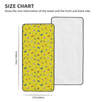 Geometric Objects Pattern Bath Towel Microfiber Coral Velvet Bath Towels Highly Absorbent Soft Beach Sheet (27" x 55") Luxury Hemming Shower Towels for Gym Travel Pool