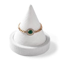 Linen Single Bracelet Bangle Display Stand Jewelry Bracelet Bangle Cone Display for Selling - color: White