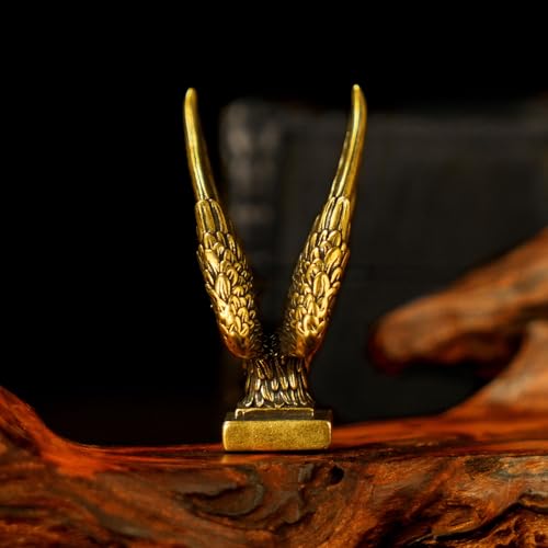 Exquisite 100% Solid Brass Angel Wings Sculpture - Handcrafted Vintage Desk Decor, Elegant Collectible Art Piece, Inspirational Home & Office Decoration, Unique Gift for Spiritual Seekers - style: Angel Wings