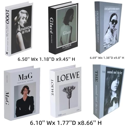 YKYKJDG 12pcs Fake Books for Decoration Faux Books Black Room Decor Decorative Books for Coffee Table Decor Books Black and White Books for Shelves Preppy Bookend Modern Decor
