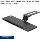 VIVO Adjustable Computer Keyboard and Mouse Platform Tray, 34 x 10 inch Ergonomic Under Table Desk Mount Drawer Underdesk Shelf, Black, MOUNT-KB36B - color: Black, size: 34"