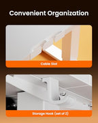 ErGear Height Adjustable Electric Standing Desk, 48 x 24 Inches Sit Stand up Desk, Memory Computer Home Office Desk, White - color: White, size: 47.2 x 23.6 Inches