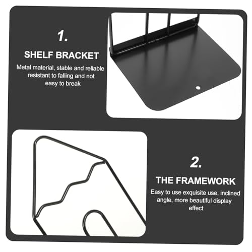 Black White Minimalist Metal Desktop Bookend, Iron Book Holder for Students and Office, Decorative Book Organizer for Home and Study Desk