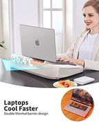 SAIJI Laptop Lap Desk with Pillow Cushion, Ultra Lightweight Portable Computer Stand Desk for Couch, Bed & Chair, Fit up to 17” Laptop & MacBook Air with Side Pocket, Rails for Airflow - size: Large