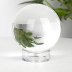 JUXYES Pack of 12 Clear Sphere Display Stand, Clear Sphere Holder Small Plastic Display Stands Round Display Easel Stands for Decorative Eggs, Crystal Balls, Marbles, Ball, Spheres, Collections