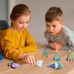 6PCS Impossible Cone,3D Printed Spiral Cone Fidget Toys,Impossible Pyramid Passthrough Sculpture,Stress Relieving Toys for Adults and Kids,Stocking Filler White Elephant Gifts (6 Colors) - color: 6 Colors
