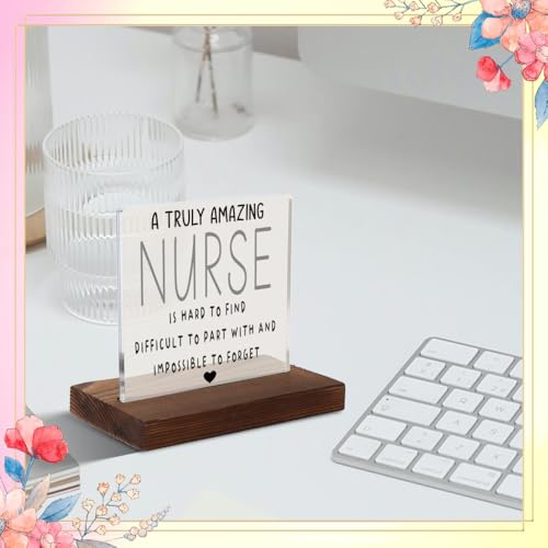 Nurses Week Gifts for Nurses, Appreciation Gifts for Nurses, Nurse's Day Appreciation Gifts, Thankful Nurse Gift, Modern Acrylic Desk Plaque with Inspirational Quotes, 10 x 10 x 1.5 cm,XXD3 - style: Nurse's Day Appreciation Gifts