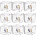 9 Pack Championship Ring Display Case Clear Acrylic Ring Case Display Box for Sports Baseball Basketball Softball Golf Single Ring Holder Stand, 2.16 Inch - size: 9 Pack
