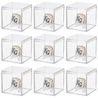 9 Pack Championship Ring Display Case Clear Acrylic Ring Case Display Box for Sports Baseball Basketball Softball Golf Single Ring Holder Stand, 2.16 Inch - size: 9 Pack