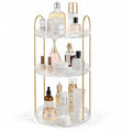 Anyoifax 360° Rotating Makeup Organizer 3 Tier Large Capacity Perfume Skincare Tray for Dresser Spinning Bathroom Counter Organizer for Vanity Lazy Susan Turntable Storage for Kitchen, Clear - size: 3 Tier