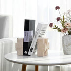 Decorative Square Marble Bookends for Heavy Books – Unique Book Ends for Shelves – Modern Aesthetic Book Holder/Stopper with Non-Slip Pads for Chic Home, Office, or Library Decor(Travertino Turkey) - style: Square-Beige