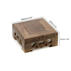 Wooden Display Stand Base 3.15"×3.15" Square Wood Carved Pedestal Oriental Style Stand for Vase, Teapot, Table Lamps - size: 3.15"×3.15"