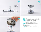 Hurricane Candle Holders for Pillar Candle, Pillar Candle Holder, Crystal Candlesticks Holder for Dining Coffee Table, Wedding,Events,Parties, Home Decor YL031SD - size: 1 crystal ball