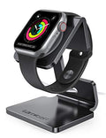 Lamicall Watch Stand for Apple Watch Magnetic Fast Charger - Desk Charging Stand Holder Dock for Apple iWatch Series SE3 SE2 Ultra 3, Series 11 10 9 8 7 6 5(49mm 46mm 45mm 44mm 42mm 41mm 40mm 38mm) - color: 1-Black