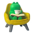 Miniature Frog Anime Figurines - Resin Desk Figurines, Cool Office Gadgets for Desk, Fun Desk trinkets Gift for Frog Lover（Yellow Sofa） - size: 02-frog-sofa-yellow