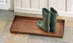 HF by LT Bear Pattern Metal Boot Tray, 30 x 13 inches, Antique Copper Finish - color: Bear Pattern, Antique Copper