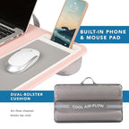 LAPGEAR Home Office Lap Desk with Device Ledge, Mouse Pad, and Phone Holder - Pink - Fits up to 15.6 Inch Laptops - Style No. 91584 - color: Blush Pink, size: Home Office