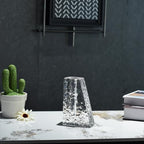 Crystal Flower Vase with Glacial Texture,Heavy Duty Large Clear Vase for Dining Table Kitchen Office Home Shelf Display Wedding Living Room Centerpieces - color: M-cv266a-m