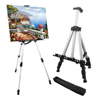 Art Easel Stand for Painting and Sign - RRFTOK 17 to 66 Inch Adjustable Aluminum Tripod Easels for Display, Portable Canvas and Poster Stand with Carry Bag for Beginners, Students and Classroom Use - style: 66S 1-Pack
