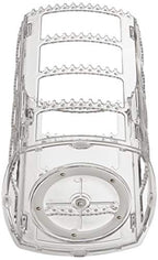 Sooyee 360 Rotating Earring Holder and Jewelry Organizer, 4 Tiers Jewelry Rack Display Classic Stand, 156 Holes and 160 Grooves for Necklaces Earrings Piercings, Clear - color: Clear