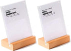 2 Pack Acrylic Label Holder Price Tag Displays Sign Holder Data Card Holder Table Top Sign Stand(90*60mm/3.54x2.36 inches)