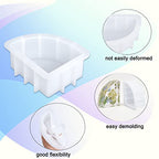 Large Bookends Resin Mold, 1 Pair Sector Silicone Geode Book Organizer, DIY Crystal Epoxy Mold for Books, Desktop Organizer, Office Home Decoration, Gift
