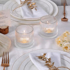 DARJEN Clear Ribbed Tealight Votive Candle Holders Set of 10- Tea Light Candle Holder Glass for Table Centerpiece, Engagement Parties, Birthday Parties & Wedding Shower (Pack of 2) - color: Clear, size: 10Pcs (Pack of 2)