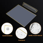 Gold Frames 5 x 7 Acrylic Sign Holder Double Sided Wedding Table Number Holder Clear Plastic Gold Picture Frames Flyer Holder for Table Menu Photo Display-12 Packs