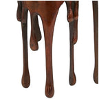 Deco 79 Aluminum Pillar Candle Holder with Dripping Melting Designed Legs, Set of 3 13",10",9"H, Copper